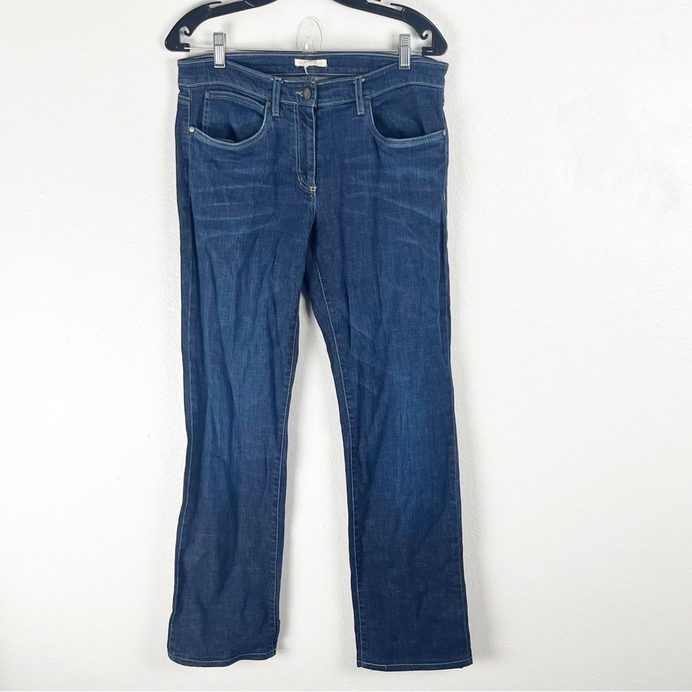 EILEEN FISHER Blue Dark  Rise Five Pockets Sustainable Denim Jeans 10 Casual